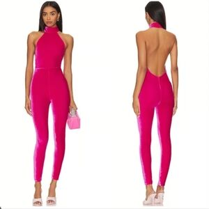 Lovers And Friends Christian Jumpsuit Halter Velvet
